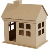 Pappmaché-Haus, H 23 cm, T 14,5 cm, L 22,5 cm, 1 Stk
