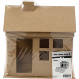 Pappmaché-Haus, H 23 cm, T 14,5 cm, L 22,5 cm, 1 Stk