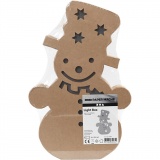Leuchtende Pappmaché-Figur, Schneemann, H 27 cm, T 4 cm, B 17,5 cm, 1 Stk