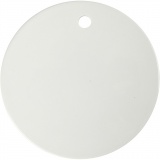 Keramik-Platte, D 15 cm, Dicke 0,5 cm, Weiß, 1 Stk