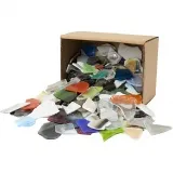 Mosaiksteine, Größe 15-60 mm, Dicke 5 mm, Inhalt kann variieren , Sortierte Farben, 2 kg/ 1 Pck