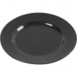 Beistellteller, D 19 cm, Schwarz, 6 Stk/ 1 Pck