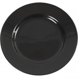 Beistellteller, D 19 cm, Schwarz, 6 Stk/ 1 Pck