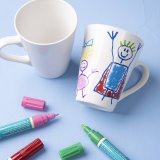 Becher, H 10 cm, D 5-8 cm, 250 ml, Weiß, 12 Stk/ 1 Pck