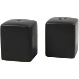 Salz- und Pfefferstreuer, H 6 cm, Größe 5x5 cm, Matt, Schwarz, 6 Set/ 1 Pck
