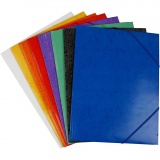 Mappe mit Gummizug, A4, Größe 22,9×32,4 cm, Sortierte Farben, 8x3 Stck., 24 Stk/ 1 Pck