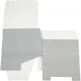 Pappschachtel, H 10 cm, L 25 cm, B 22 cm, Hellgrau, 1 Stk