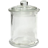 Vorratsglas mit Deckel, H 14,5 cm, D 8 cm, 10 Stk/ 1 Pck