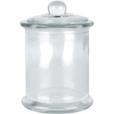 Vorratsglas mit Deckel, H 14,5 cm, D 8 cm, 10 Stk/ 1 Pck