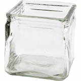 Kerzenglas, H 10 cm, Größe 10x10 cm, 12 Stk/ 1 Pck