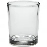 Teelichtglas, H 6,5 cm, D 4,5-5,5 cm, 120 ml, 12 Stk/ 1 Pck