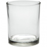 Teelichtglas, H 8,3 cm, D 6,9 cm, 240 ml, 12 Stk/ 1 Pck