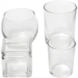 Teelichthalter, H 5,3-8,4 cm, D 4,5-7,3 cm, Inhalt kann variieren , 72 Stk/ 1 Pck