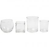 Teelichthalter, H 5,3-8,4 cm, D 4,5-7,3 cm, Inhalt kann variieren , 72 Stk/ 1 Pck