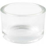 Teelichtglas, H 3,2 cm, D 5 cm, 48 Stk/ 1 Pck