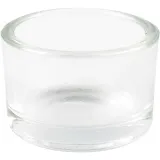 Teelichtglas, H 3,2 cm, D 5 cm, 48 Stk/ 1 Pck