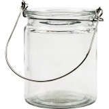 Kerzenglas/Laterne, H 10 cm, D 7,6 cm, 12 Stk/ 1 Box