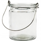 Kerzenglas/Laterne, H 10 cm, D 7,6 cm, 12 Stk/ 1 Pck