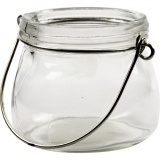 Kerzenglas/Laterne, H 6,5 cm, D 7,5 cm, 12 Stk/ 1 Pck
