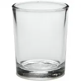 Teelichtglas, H 6,5 cm, D 4,5 cm, 4 Stk/ 1 Pck