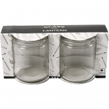 Kerzenglas/Laterne, H 10 cm, D 7,6 cm, 2 Stk/ 1 Pck