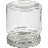 Aufbewahrungsglas, H 6,5 cm, D 5,7 cm, 100 ml, Transparent, 12 Stk/ 1 Box