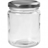 Aufbewahrungsglas, H 9,1 cm, D 6,8 cm, 240 ml, Transparent, 12 Stk/ 1 Pck