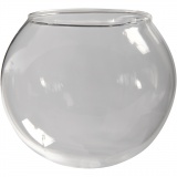 Glaskugel ohne Boden, D 8 cm, Lochgröße 5 cm, Transparent, 4 Stk/ 1 Pck