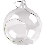 Glaskugel mit Öffnung, D 8 cm, 6 Stk/ 1 Pck