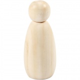 Holzkörper, H 8 cm, D 3,8 cm, 3 Stk/ 1 Pck
