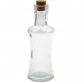 Glasflasche, H 16 cm, D 6 cm, Lochgröße 1,5 cm, 175 ml, 12 Stk/ 1 Box