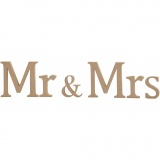 Buchstaben, Mr & Mrs, H 13 cm, T 1,5 cm, 1 Set
