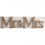 Buchstaben, Mr & Mrs, H 13 cm, T 1,5 cm, 1 Set
