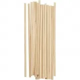 Holzstäbe rund, L 15 cm, D 4 mm, 20 Stk/ 1 Pck