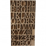 Buchstaben, Zahlen & Zeichen, H 13 cm, Dicke 2 cm, 160 Stk/ 1 Pck