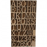Buchstaben, Zahlen & Zeichen, H 8 cm, Dicke 1,5 cm, 240 Stk/ 1 Pck