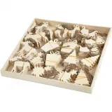 Weihnachtsanhänger, Größe 7-9 cm, Dicke 4 mm, 90 Stk/ 1 Pck