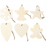 Weihnachtsaufhänger, Größe 9-11 cm, Dicke 4 mm, 90 Stk/ 1 Pck