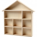 Setzkasten in Hausform, H 26 cm, L 3,5 cm, B 22 cm, Größe 26x22 cm cm, 1 Stk