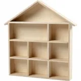 Setzkasten in Hausform, H 26 cm, L 3,5 cm, B 22 cm, Größe 26x22 cm cm, 1 Stk