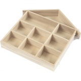 Setzkasten in Hausform, H 26 cm, L 3,5 cm, B 22 cm, Größe 26x22 cm cm, 1 Stk