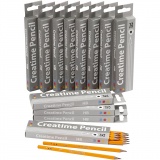 Schulbleistift, L 17,5 cm, HB, Dicke 7 mm, Mine 2 mm, 12x12 Stk/ 1 Pck
