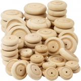 Rad, D 24+30+42+50 mm, Dicke 8+10+11+14 mm, 4x40 Stk/ 1 Pck