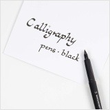 Kalligrafie-Marker, Strichstärke 1,4+2,5+3,6+4,8 mm, Schwarz, 4 Stk/ 1 Pck
