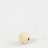 Holzperle, D 15 mm, Lochgröße 3 mm, 20 Stk/ 1 Pck