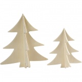 3D Weihnachtsbaum, H 13+18 cm, 2 Stk/ 1 Pck