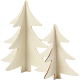 3D Weihnachtsbaum, H 13+18 cm, 2 Stk/ 1 Pck