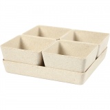 Blumentopf-Kästchen, H 8 cm, T 19,5 cm, B 19,5 cm, 1 Set