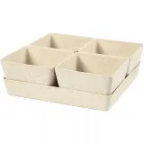 Blumentopf-Kästchen, H 8 cm, T 19,5 cm, B 19,5 cm, 1 Set