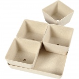 Blumentopf-Kästchen, H 8 cm, T 19,5 cm, B 19,5 cm, 1 Set